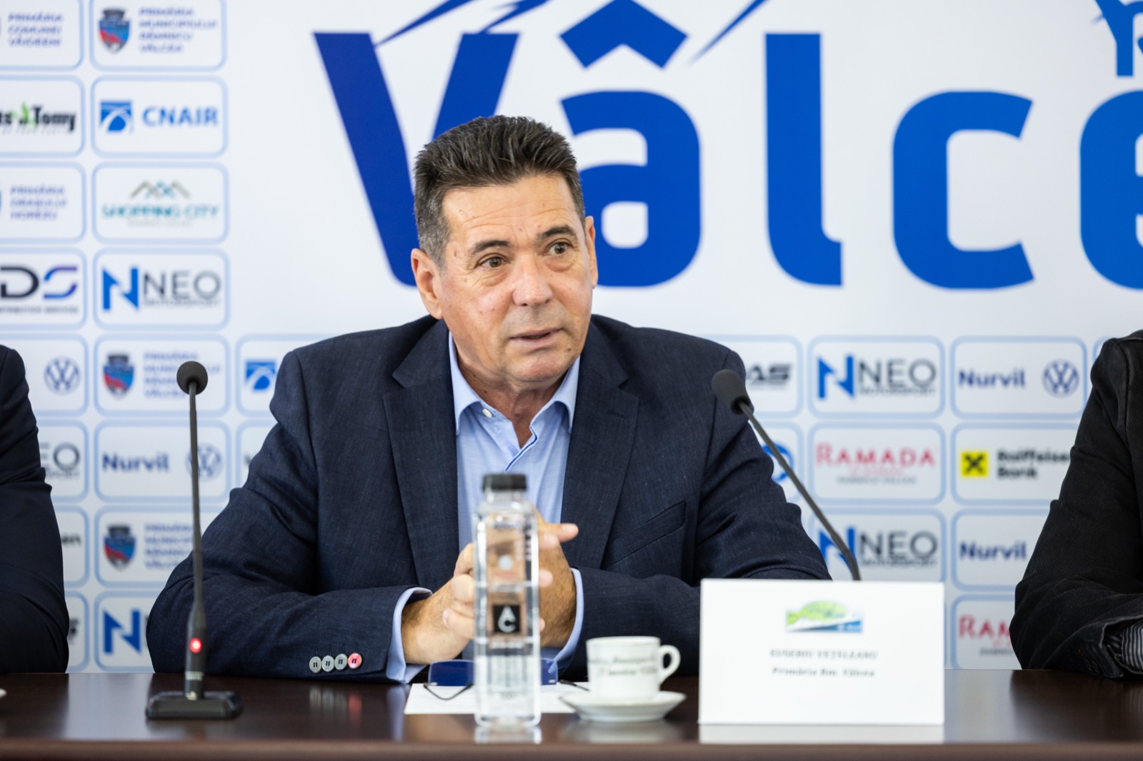 Eusebiu Vețeleanu, viceprimarul municipiului Râmnicu Vâlcea, la conferința de presă a Raliului Vâlcii Nurvil 2026
