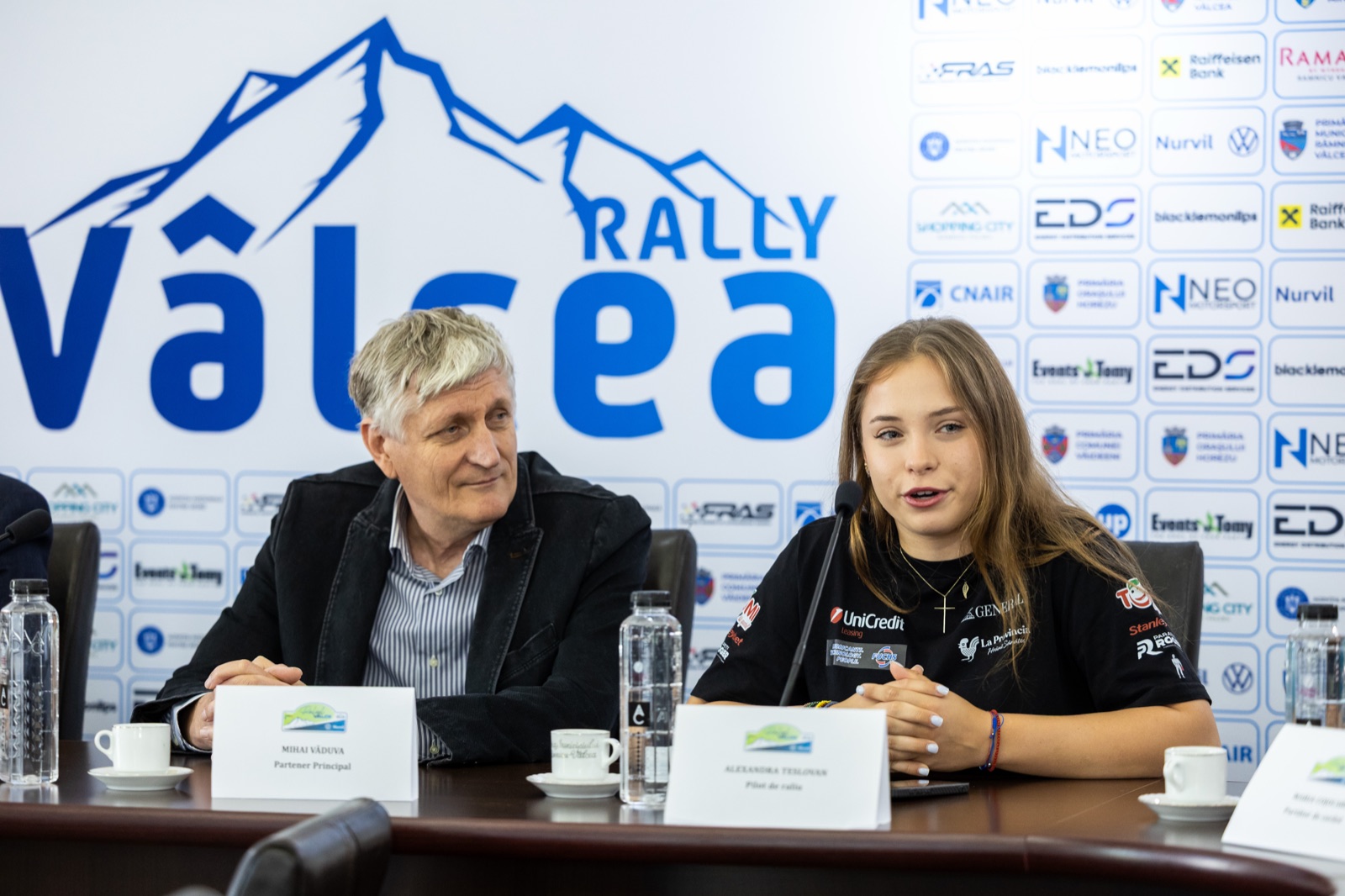 Mihai Văduva și Alexandra Teslovan la conferința de presă a Raliului Vâlcii Nurvil 2026